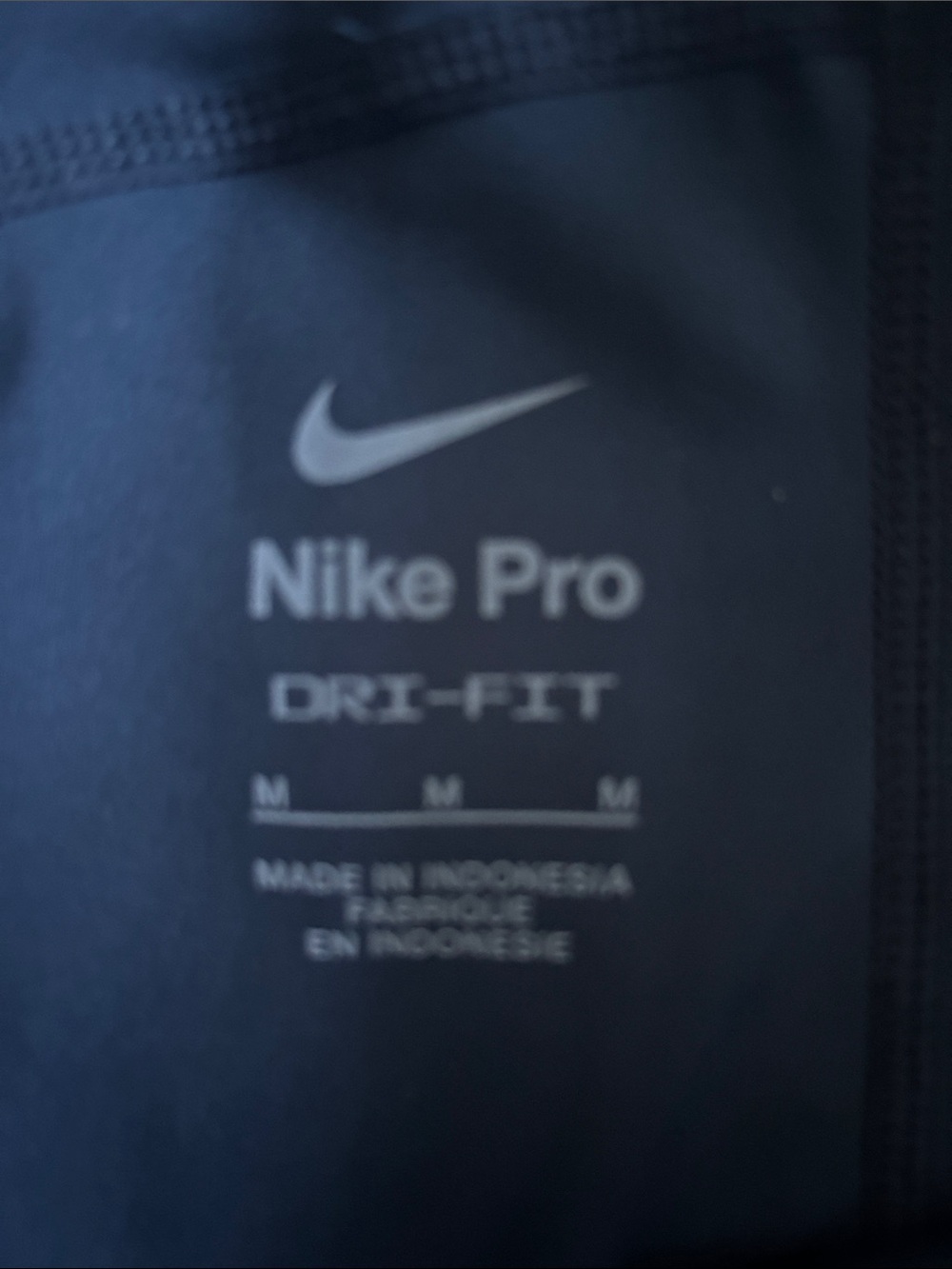 Nike Pro Leggings navy with side mesh panels size M - Picture 4 of 5